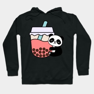 Cute Panda Baby Bubble Tea Hug Kawaii Cream Hoodie